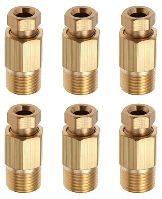 6x Messing-Kompressionverschraubung 4mm x 1/8 BSP