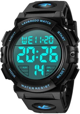 Produktbild von Watch Multifunktionale Herren Uhren Digital Sport Outdoor Armbanduhr 5 ATM wasserdichte Uhr mit Alarm/Kalender/Stoppuhr/Stoßfest Präzises Quarzwerk