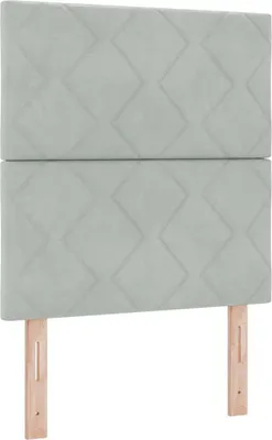 Obrázek produktu pro vidaXL Čelo postele s opěrkou hlavy světle šedé 80 cm sametové