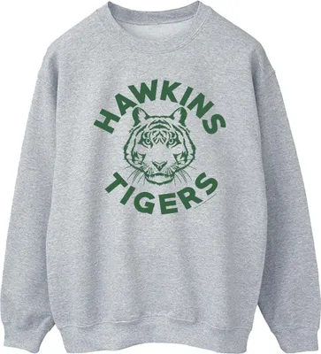 Produktbild von Netflix - "Stranger Things Hawkins Tigers" Sweatshirt für Herren BI45091 (XXL) (Grau)
