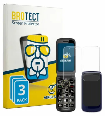 Produktbild von 3x BROTECT Schutzglas für Guwet G739 (Display+Rückseite) Schutzfolie Panzer Folie Glas Display Schutz klar