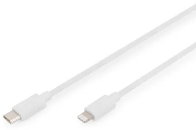 Obrázek produktu pro DIGITUS USB Kabel USB-C St. -> Lightning St., MFI 2M weiß