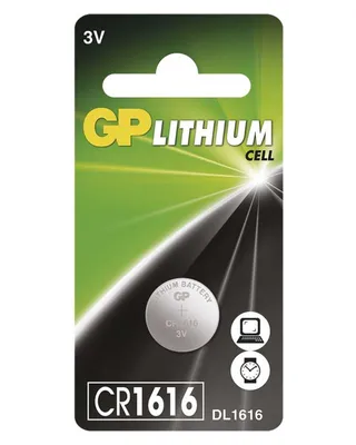 Obrázok produktu pre GP Batteries Lithium Cell CR1616, Batéria na jedno použitie, CR1616, Lítium, 3 V, 1 kusov, Nerezová oceľ
