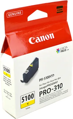 Produktbild von Canon PFI-5100 Y, Gelb, 14,4 ml, 1 Stück(e), Einzelpackung