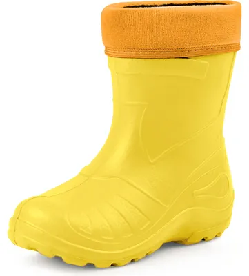 Produktbild von Ladeheid Kinder Mädchen Jungen federleichte Eva Thermo Gummistiefel Regenstiefel gefüttert KL050 (Sonnig, 30 EU)