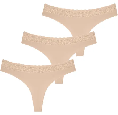 Produktbild von Triumph Damen String 3-Pack Feel of Modal - SKIN - Größe S