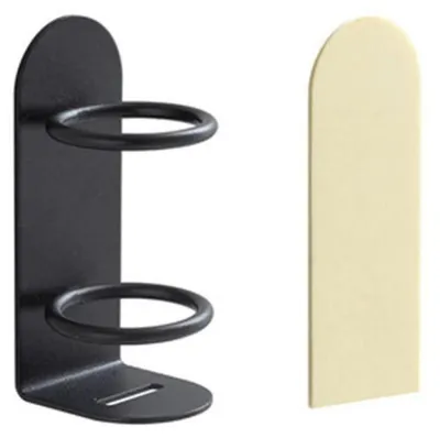 Image de Support mural pour brosses à dents électriques, en acier au carbone noir, dimensions : 9,5 x 4,5 x 3,8 cm