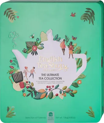 MEGA ZESTAW HERBAT I HERBATEK CODZIENNYCH BIO W PUSZCE (THE ULTIMATE - 9 SMAKÓW) (72 x 1,91 g) 138 g - ENGLISH TEA SHOP ORGANIC