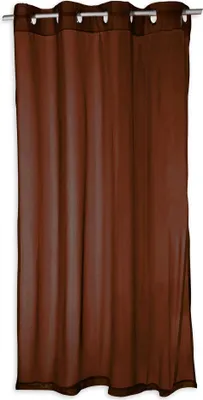 Produktbild von Vorhang braun Ösen transparent Voile Dekoschal uni Gardine Sheer ca. 140x245 cm