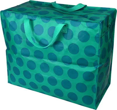 Produktbild von LS-LebenStil XXL Jumbo Bag Blau Türkis Spotlight 55cm faltbar Kunstsoff Einkaufstasche Unterbettkommode Aufbewahrungstasche Kleidung Bettdecken Kissen