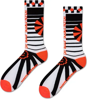 Produktbild von ZOOKSY - Bunte Socken mit Coole Motiv - PEACE I Größe: 41-46 I Fluoreszierende Motivsocken für Damen und Herren I Funky Socks I Lustige Strümpfe