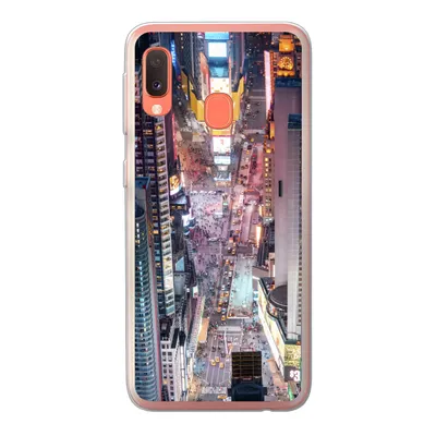 Produktbild von MuchoWow® Handyhülle Schutzhülle Hülle für Samsung Galaxy A20e Blick von oben auf den Times Square in New York Silikon Softcase Handy Hülle - Abdeckung