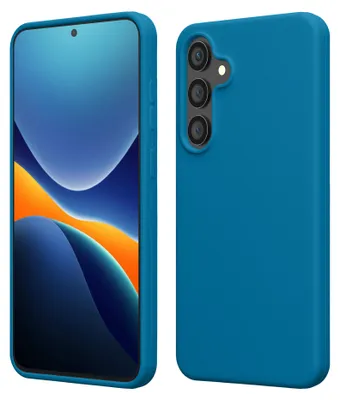 Produktbild von kwmobile Handyhülle für Samsung Galaxy S24 FE Hülle - Case Silikon - Kabelloses Laden - Schutzhülle Cover in Karibikblau