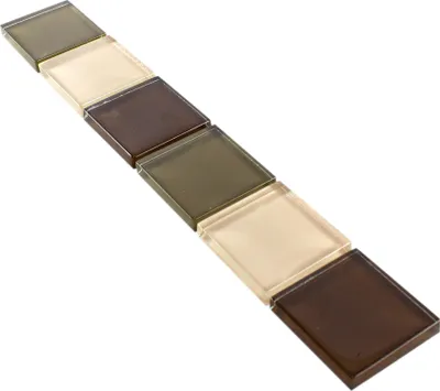 Produktbild von Glas Fliesen Bordüre Exira Braun Beige