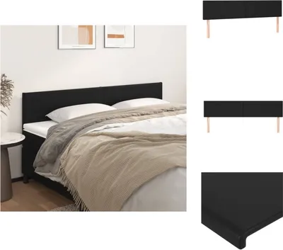 Produktbild von vidaXL Kopfteile 2 Stk. Schwarz 90x5x78/88 cm Kunstleder -  Kopf- & Fußenden