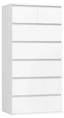 Produktbild von Kommode weiß mit 7 Schubladen 60x40x119 cm