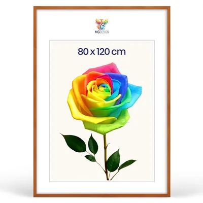 Produktbild von MG Design Bilderrahmen Lackiert 80x120 cm - Posterrahmen Echtholz mit Acrylglas, verstärkte Wandaufhängung, hoch/quer