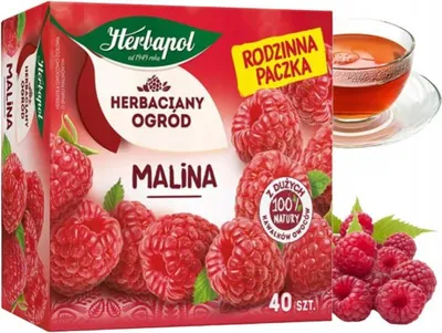 Produktbild von Herbapol Himbeere Tee 40 Teebeutel - Früchtetee Kräutertee natürliche Mischung