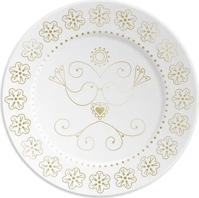 Obrázek produktu pro Porcelánový talířek se zlatými ptáčky