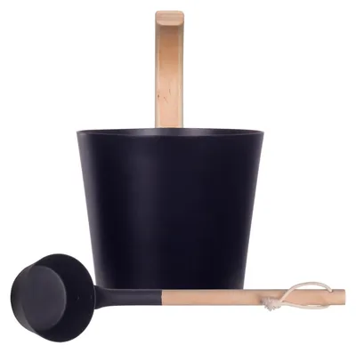 Productafbeelding van 7L Aluminium Sauna Emmer en Lepel Set