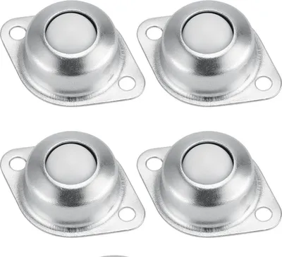 Produktbild von 4 Stück Kugelrollen für Möbel, Möbelrollen Klein, Kugelrollen Schwerlast mit 2 Montagelöcher für Möbel, Transportvorrichtung