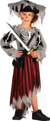 Produktbild von Piraten Geisterbraut Kostüm für Mädchen | Halloween Größe: 98/104