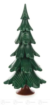 Produktbild von Massivholzbaum grün lasiert (15,5cm) von Dregeno Seiffen