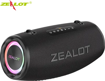 Obrázek produktu pro ZEALOT S87 BT reproduktor, bezdrátový stereo reproduktor s 80W zvukem, LED světla, vodotěsný přenosný reproduktor pro outdoor, kempování
