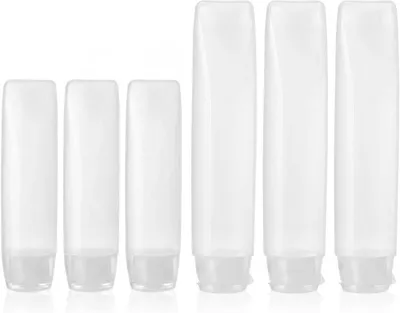 Imagen del producto de Juego de botellas de viaje, 6 unidades, de 30 ml y 50 ml, transparentes, de plástico, para viajes