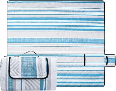 Produktbild von Famanu Picknickdecke 200 x 200 cm - Wasserfest, Tragbar, Maschinenwaschbar
