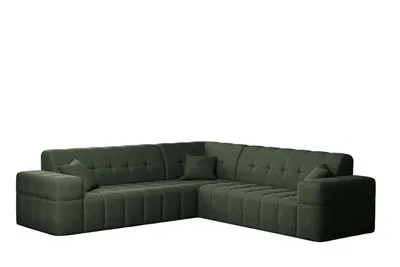 Produktbild von Kaiser Möbel Ecksofa Corner 246x246 cm Eckcouch NIMES stoff Verita Dunkelgrun