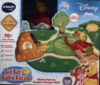 Produktbild von VTech Tut Tut Baby Flitzer-Winnie Puuh 100M-Wald, 1 Jahr(e), Akkus/Batterien enthalten, AAA, Mehrfarbig