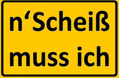 Produktbild von vianmo Holzschild 12x18 cm n´Scheiß muss ich