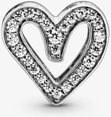 Zdjęcie produktu dla Pandora 798692C01 Charm Sparkling Freehand Heart Srebrny