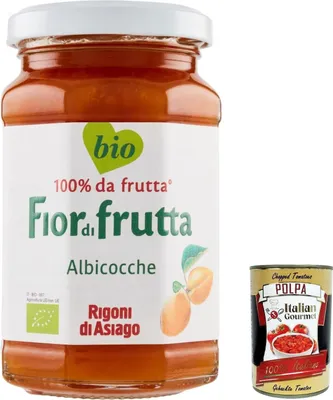 Produktbild von Rigoni di Asiago 6x 250g - Fiordifrutta Aprikosen-Aufstrich, Marmelade Konfitüre Brotaufstriche Original aus Italien + Italian Gourmet polpa 400g