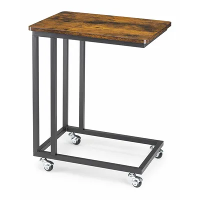 Produktbild von Couchtisch mit Rädern LOFT 35x61x50 cm schwarz braun Dekoration