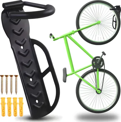 Produktbild von Nástěnný držák stojan na jízdní kolo Wall Mount Stand Steel Bike Hook do 30 kg pro silniční kolo MTB E-bike Garage Bike Holder 16-29 palců Retoo