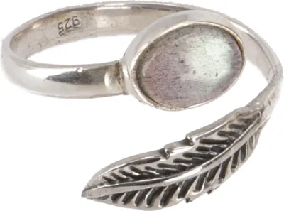 Produktbild von Filigraner Silberring mit Edelstein, Indischer Silberring - Labradorit, Silber-Farben, SterlingSilber, Silberringe