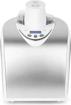 Image de Machine à glace à remplissage automatique - Acier inoxydable - 1 litre - Préparation rapide - Fabrication facile de glaces maison - Récipient réfrigérant - Convient également pour les sorbets et les glaces au yaourt