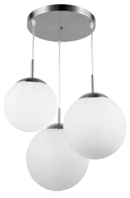 Produktbild von RGB LED Hängeleuchte, 3 Flammig, Glas, Fernbedienung, H 80cm