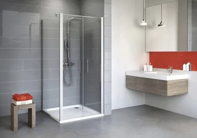 Produktbild von Pendeltür inkl. Seitenwand Schulte Alexa Style 2.0 80x90 cm Klarglas Profilfarbe aluminium