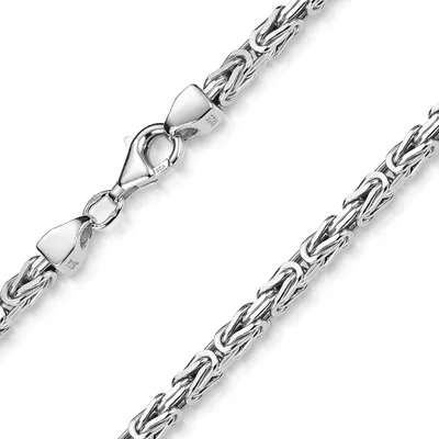 Produktbild von MATERIA 925 Silber Königskette Herren Halskette 3mm diamantiert rhodiniert 45 50 55 60 65 70 80cm + Schmuck Box #K56