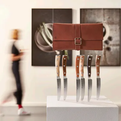 Produktbild von Wüsthof - Ikon Steakmesserset mit Lederetui