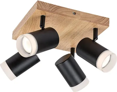 Immagine prodotto di Faretto da soffitto rovere / nero GU10 4X5W Toras 73124 Rabalux