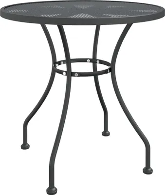 Obrázok produktu pre vidaXL Záhradný stôl Ø80x72 cm z expandovaného kovu antracitový