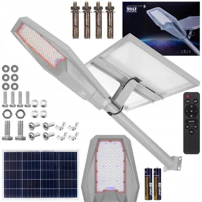 Immagine prodotto di Lampada LED solare da esterno - Lampada da giardino - Lampione - Pannello solare - Grado di protezione IP66 (resistente all'acqua) - Con telecomando