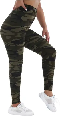 Produktbild von Stylische Camouflage-Leggings in Dunkelgrün KP34924