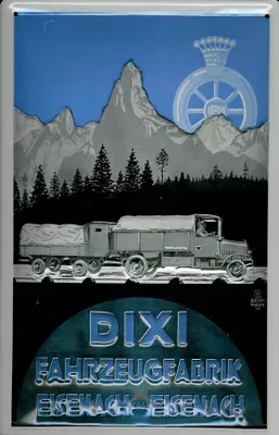 Produktbild von Blechschild Dixi Lastwagen LKW Eisenach Schild Werbeschild retro Nostalgieschild