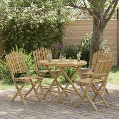 Produktbild von CLORIS Gartentisch Natur 80 x 70 cm Bambus - Gartentische CC582