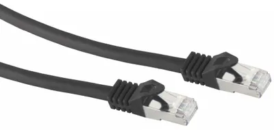 Obrázok produktu pre Prepájací kábel RJ45 so surovým káblom CAT 7 PIMF čierny 2 m